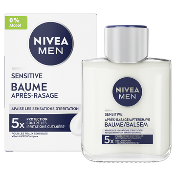 Baume après-rasage peaux sensibles NIVEA FOR MEN, flacon 100ml