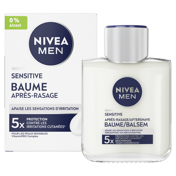 Baume après-rasage peaux sensibles NIVEA FOR MEN, flacon 100ml