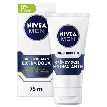 Crème visage homme soin apaisant sensitive pour peaux sensibles men NIVEA, 75ml
