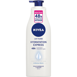 Lait fluide hydratant pour peaux normales à sèches Body NIVEA, flaconde 250ml