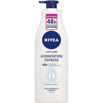 Lait fluide hydratant pour peaux normales à sèches Body NIVEA, flaconde 250ml