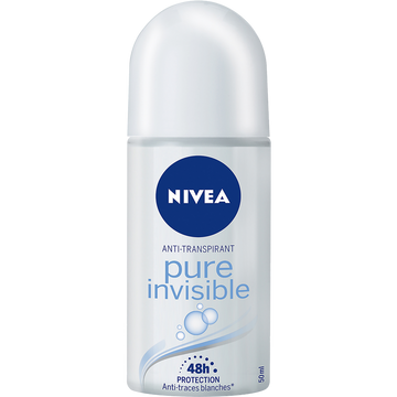 Déodorant féminin pure invisible de NIVEA, bille, 50ml