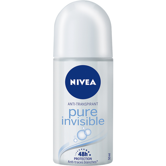 Déodorant féminin pure invisible de NIVEA, bille, 50ml