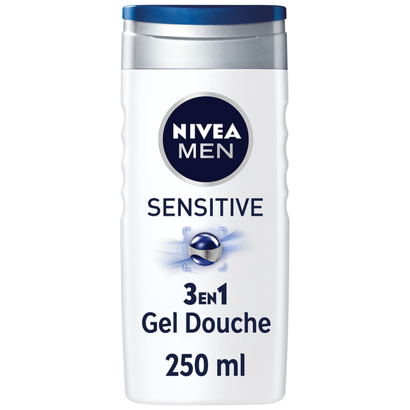 Gel douche sensitive NIVEA MEN, 250ml
