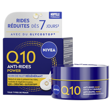 Crème visage de nuit anti-rides raffermissant Q10 Power NIVEA - pot de50ml