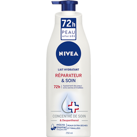 Lait réparateur pour le corps sos peaux extra-sèches Body NIVEA, flacon de 250ml