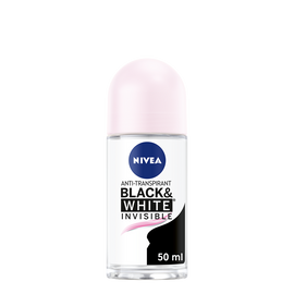 Déodorant féminin  invisible Black & White Clear NIVEA, bille de 50ml
