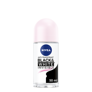 Déodorant féminin  invisible Black & White Clear NIVEA, bille de 50ml