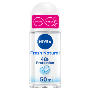 Déodorant pour femme fresh natural 0% aluminium NIVEA, bille de 50ml