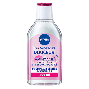 Démaquillant pour le visage micellaire 0% pour peaux sèches et sensibles NIVEA, 400ml