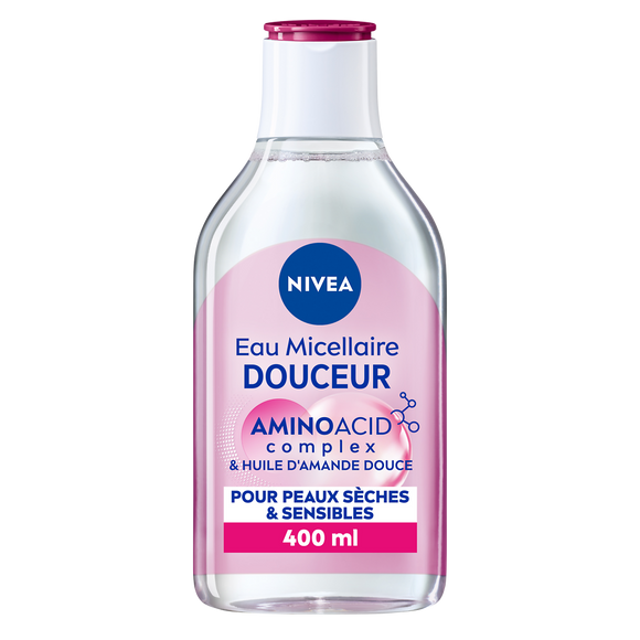 Démaquillant pour le visage micellaire 0% pour peaux sèches et sensibles NIVEA, 400ml