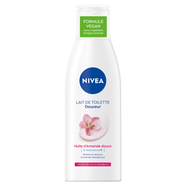 Lait de toilette douceur pour peaux sensibles NIVEA, flacon de 200ml