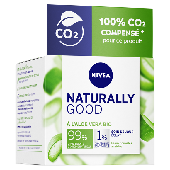 Soin de jour coup d'éclat aloe vera naturally good NIVEA, 50ml