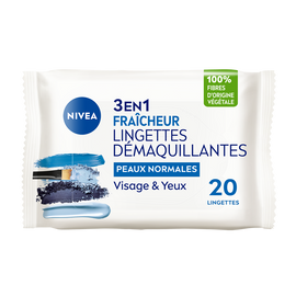 Lingettes démaquillantes peaux normales NIVEA visage sachet x20
