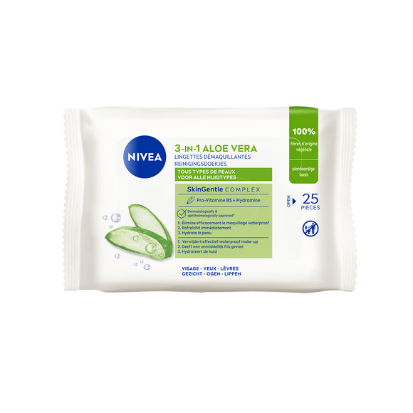 Ling.démaquillantes aloe vera biodégradables peaux normale NIVEAvisage x 25