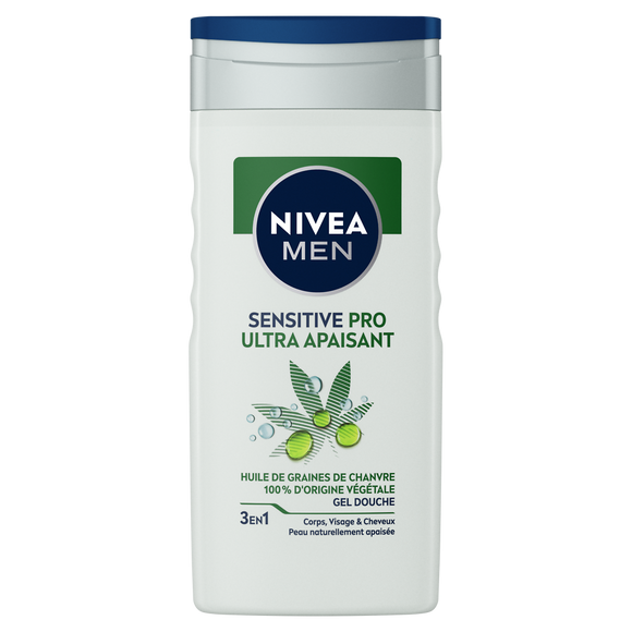 Gel douche sensitive pro ultra-apaisant men huile de graines de chanvre NIVEA 250ml