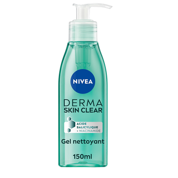 Gel nettoyant visage peaux à imperfections derma skin clearNIVEA 150ml