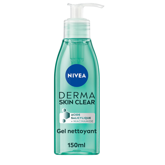 Gel nettoyant visage peaux à imperfections derma skin clearNIVEA 150ml