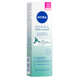 Soin visage exfoliant nuit Peaux à Imperfections derma skin clear NIVEA 40ml