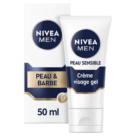 Gel Visage & barbe peau sensible Camomille NIVEA 50ml