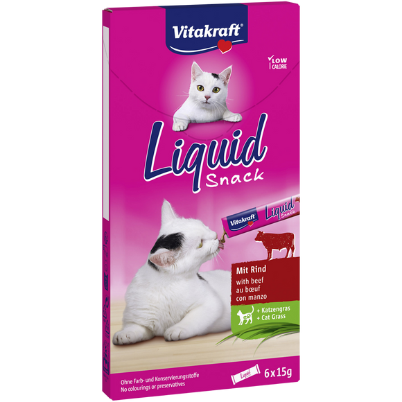 Liquid Snack Boeuf + Cat Gras VITAKRAFT 6x15g