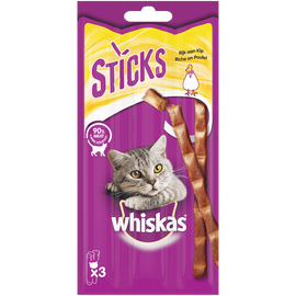 Friandises chat Sticks au poulet WHISKAS - 3x6g