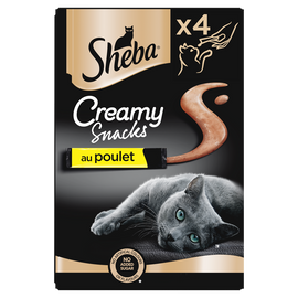 Friandises chat Creamy snacks au poulet SHEBA - 4x12g