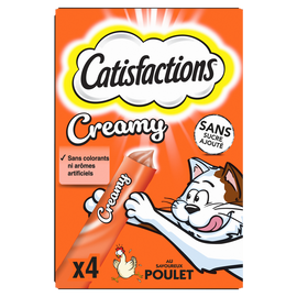 Friandises chat Creamy au poulet CATISFACTIONS - 4x10g