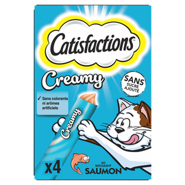 Friandises chat Creamy au saumon CATISFACTIONS - 4x10g