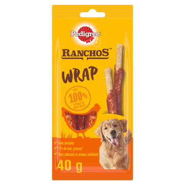 Friandises chien récompenses Ranchos Wrap au poulet PEDIGREE - 40g