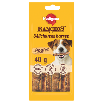 Friandises chien récompenses Ranchos barres au poulet PEDIGREE - 40g
