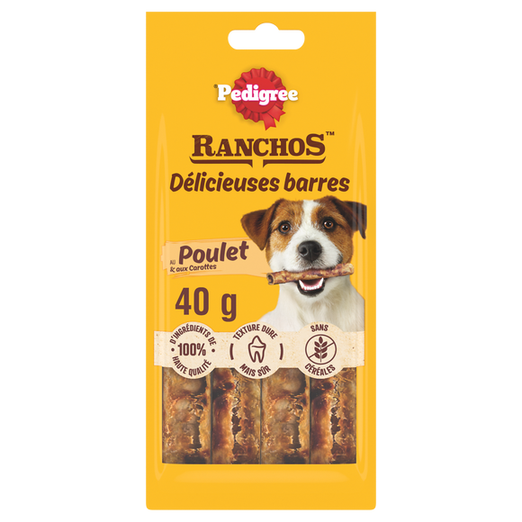 Friandises chien récompenses Ranchos barres au poulet PEDIGREE - 40g