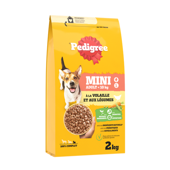 Croquettes petit chien à la volaille et aux légumes PEDIGREE - 2kg