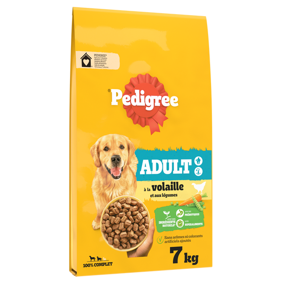 Croquettes moyen et grand chien à la volaille et aux légumes PEDIGREE- 7kg