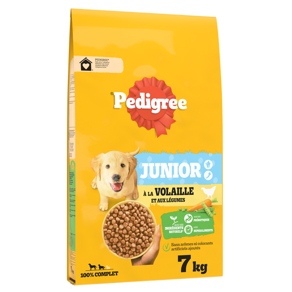 Croquettes chiot à la volaille et aux légumes PEDIGREE - 7kg