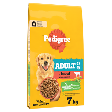 Croquettes moyen et grand chien au boeuf et aux légumes PEDIGREE - 7kg