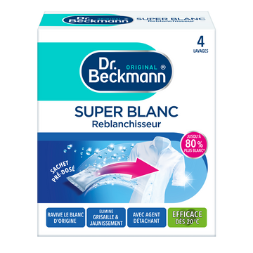 Reblanchisseur super blanc DR BERCKMANN, 4 sachets