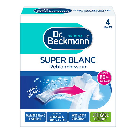 Reblanchisseur super blanc DR BERCKMANN, 4 sachets