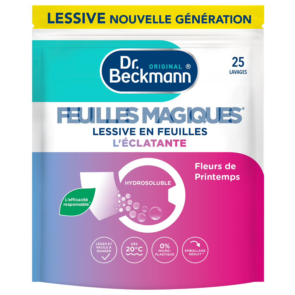 Lessive en feuilles éclatante DR BECKMANN x25 lavages