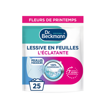 DR. BECKMANN - Lessive en feuilles - Fleurs de Printemps - 25 lavages