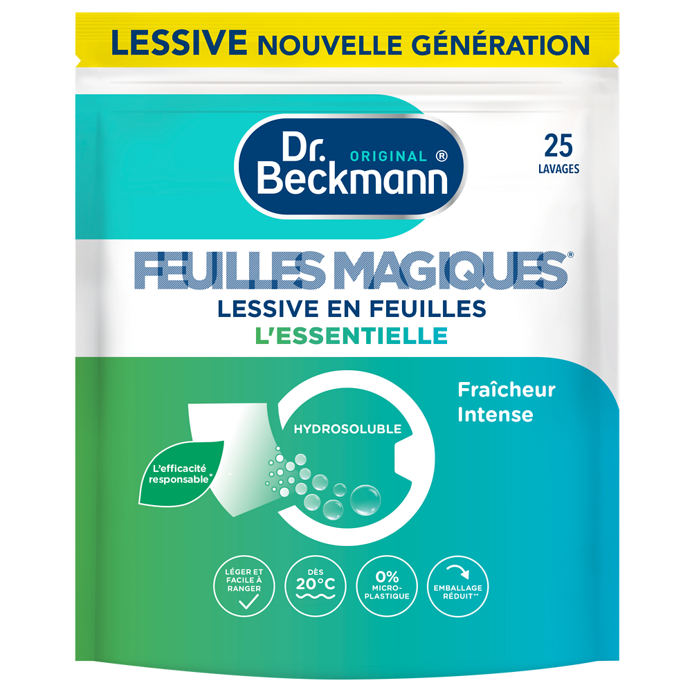 Lessive en feuilles essentielle DR BECKMANN x25 lavages