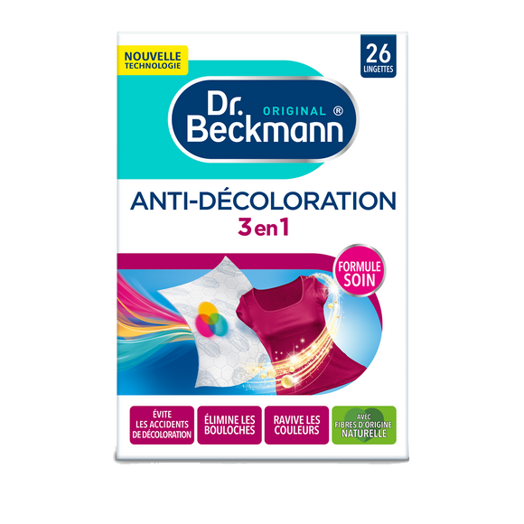 Lingettes anti-décoloration 3 en 1 DR BECKMANN, x26