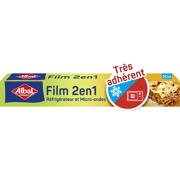 Film alimentaire 2 en 1 ALBAL, 20m