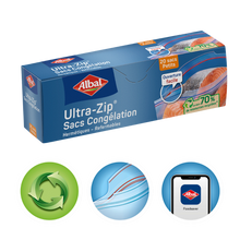 Sacs congélation ultra zip petit modèle 70% ressources recyclées ALBAL1L x20