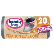 Sacs poubelle HANDY BAG fixation élastique 20L x13