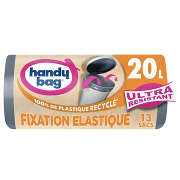 Sacs poubelle HANDY BAG fixation élastique 20L x13
