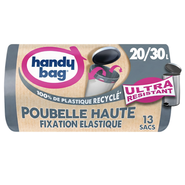 Sac poubelle haut fixation élastique HANDY BAG 20/30l x13