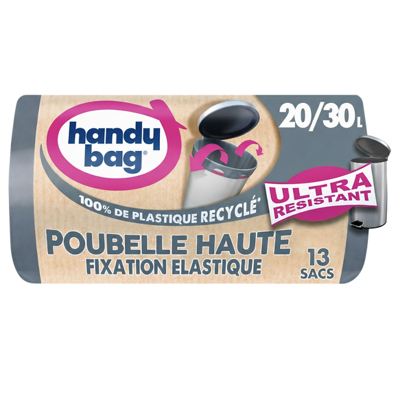 Sac poubelle haut fixation élastique HANDY BAG 20/30l x13