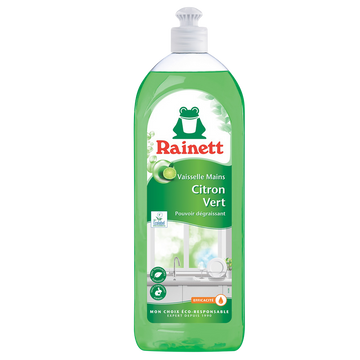 Liquide vaisselle écologique parfum citron vert RAINETT, 750ml