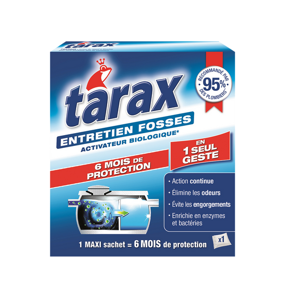 Activateur microbilles pour fosses septiques efficace 6 mois TARAX, 200g